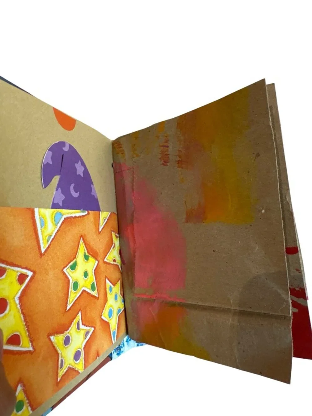 Halloween-Themed Altered Book Journal Mixed Media Art Pages VTG Upcycled
